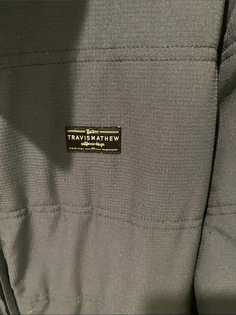 Travis Mathew Men's Blue Quilted Puffer Jacket
